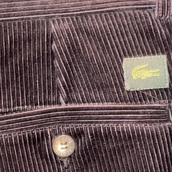 EUC LACOSTE MENS CORDUROY US SIZE 42 BRN - Picture 6 of 10